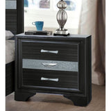 ZUN 2 Drawers and 1 Jewelry Drawer Nightstand, Black B016P253286