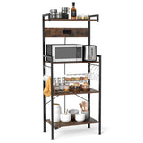 4-storey kitchen storage rack with power sockets 43169437