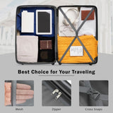 2 Piece Luggage Set with Bags Expanable Spinner Wheels ABS Lightweight Suitcase with TSA Lock N732P198744B