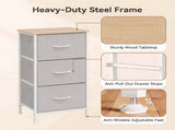 Fabric Storage Drawer Bedroom Dresser, Fabric Dresser for Closet, 3 Fabric Dresser with 99536759