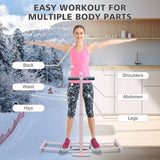 Ski Machine Foldable, Simulated Ski Trainer with 4-Level Adjustable Non-Slip Pedal Armrest, Pelvic 39500112