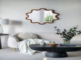 31" x 30" Wooden Accent Mirror with Unique Frame, Wall Mirror for Living Room Bedroom Entryway W2078135196