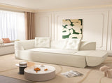 3-in-1 Convertible Sofa Bed, 79.5" Modern Deep Seat Couch with 2 Pillows, 3-Seater Sofa, Sparkling W3219P369307