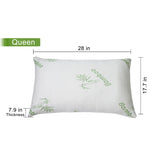 ZUN 2Pcs Bamboo Memory Foam Pillow Hypoallergenic Bed Pillow For Head Neck Rest Sleeping Shredded Pillow 16095483