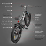 ZUN AOSTIRMOTOR Hot Fat Tire Adults Electric Bicycle 26 In. Electric Mountain Bike, All Terrain e-bike 86397927