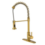 Pull down Single Handle Spring Kitchen Faucet W2287141942