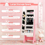 Kids White Vanity Set Princess Makeup Dressing Table And Chair Set With Jewelry Armoire 98772861