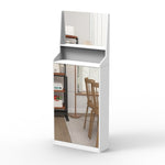 ZUN Shoe Cabinet with 3 mirrors,Shoe Storage Cabinet for Entryway,Vertical Shoe Cabinet for Front Door W760P196529