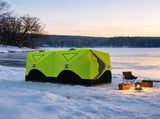 8-Person Pop-Up Ice Fishing Shelter, Insulated with 2 Doors & Carrying Bag, Bright Green 85623420