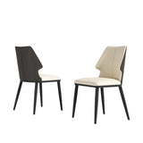 Modern Gray and White Dining Chair Contemporary Stylish Chairs for Dining Room, W509P261582