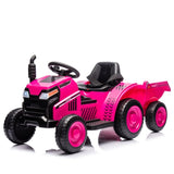 ZUN 12V Kids Ride On Electric Tractor Black Knight,Kids Ride On Toy.2WD,Non-skid tires, steering wheel, W1396P172857