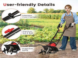 10 Amp Electric Tiller - 380 RPM Garden Cultivator with 4 Blades, 14" Working Width & Foldable 99645939