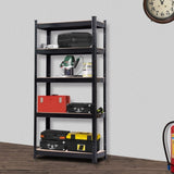 ZUN 5 Tier Heavy Duty Metal Shelving Rack Unit Garage Storage Shelf Black UK 12865320