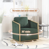 COOLMORE Corduroy Barrel Chair, Comfortable Accent Sofa Chair for Living Room, 360 Degree W395P220271