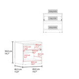 Alder 19.7" High One Drawer Nightstand Side Table end Table with Open Shelf for Bedroom, Home B200P286964