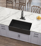 ZUN Inch White Farmhouse Sink Deep Apron Sink Undermount Farmhouse Kitchen Sink Single Farm Sink W928123626