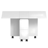 Folding Drop Leaf Dining Table Set for 4 with 4 Chairs, Space Saving Foldable Dining Table with 27098280