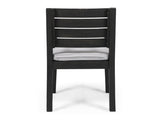 Outdoor Acacia Wood Armless Dining Chair with Cushions , Sandblasted Dark Light 60320.00SDGRY