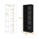 ZUN Sutton 4 Shelves Bookcase with Modern Storage Shelves B128P176161