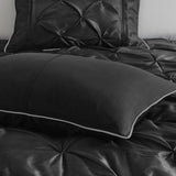 7 Piece Tufted Comforter Set Black King B03596936