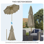 ZUN Outdoor beach umbrella （Prohibited by WalMart） 71130969