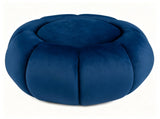 Pumpkin Shaped Velvet Storage Ottoman, Multi-Functional Foot Rest Stool with Hidden Storage, Flip 86600516