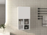 Wall Cabinet with Sink, 1 Door, 5 Shelves, White B097P350333