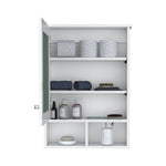 ZUN Vina Medicine Cabinet with Mirror Door 29" High Cabinet Organizer with Three concealed Shelves and B200P235867