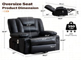 Rocker Recliner Chair with Massage and Heat for Adults,, 360&degSwivel oversize recliner chair with W1521P502262