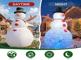 12.5FT Tall Snowman with Branch Arms, 2 LEDs Rotating Color Light, 210D Polyester, US Plug 21109506