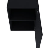 ZUN So- Hi Wall Cabinet in Melamine with One Door, Black B128P237141