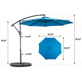 14.8 Ft Double Sided Outdoor Umbrella Rectangular Large with Crank W640P234552
