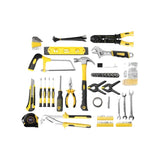 ZUN 218 Piece Tool Set General Household Hand Tool Kit with Plastic Toolbox Storage Case Yellow 91250480