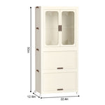 ZUN Portable Wardrobe Closet Storage Organizer for Clothes,Clothes Dresser, Magnetic Doors with 4 Cubes 76602554