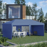 ZUN 10' x 20' Pop Up Canopy party Tent with 4 Sidewalls , Blue-AS （Prohibited by 66645103