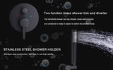 ZUN Shower System Shower Faucet Combo Set Wall Mounted with 10" Rainfall Shower Head and handheld shower T3177P269094