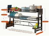 Over The Sink Dish Drying Rack, Telescopic 2 Tier Large Capacity Dish Rack, Sink Organize Stand, 61335952