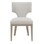 ZUN Ivory and Champagne Side Chair with Padded Seat B062P209264