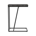 ZUN Rustic Grey and Sandy Black Rectangle Accent Table B062P153643