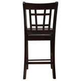 Black and Espresso Lattice Back Counter Height Stools B062P145649