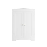 Floor Cabinet with 2 Doors and Adjustable Shelves, Freestanding Narrow Cabinet Organizer, 77350470
