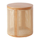 RUBBER SOLID WOOD SIDE TABLE,NATURAL COLOR N770P281695N