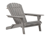 Outdoor Wooden Folding Adirondack Chair Set of 2 with Pre-Assembled BackRest, Wood Patio Chair for W2640P470154