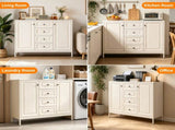 40.16'' Storage Sideboard Buffet Cabinet, Freestanding Accent Cabinet with 4 Drawers & 2 Doors, W3387P487623