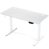 White 55" Electric Standing Desk with Dual Motors, 3 Memory Settings Sit-Stand Desk for Home Office 10820626
