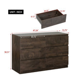 ZUN Drawer dresser cabinet, sideboard, bar counter, buffet counter, table lockers, three plus three 21201052