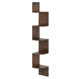 5-layer brown wall mounted corner stand/bookshelf 94784813