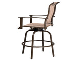 2pcs Wrought Iron Swivel Bar Chair Patio Swivel Bar Stools Brown 77628809
