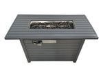 ZUN 24" H x 54" W Steel Outdoor Fire Pit Table with Lid B120141813