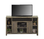 ZUN Joshua Creek 64 inch TV Stand Console for TVs up to 70 inches, No Assembly Required, Barnwood Finish B108P160170